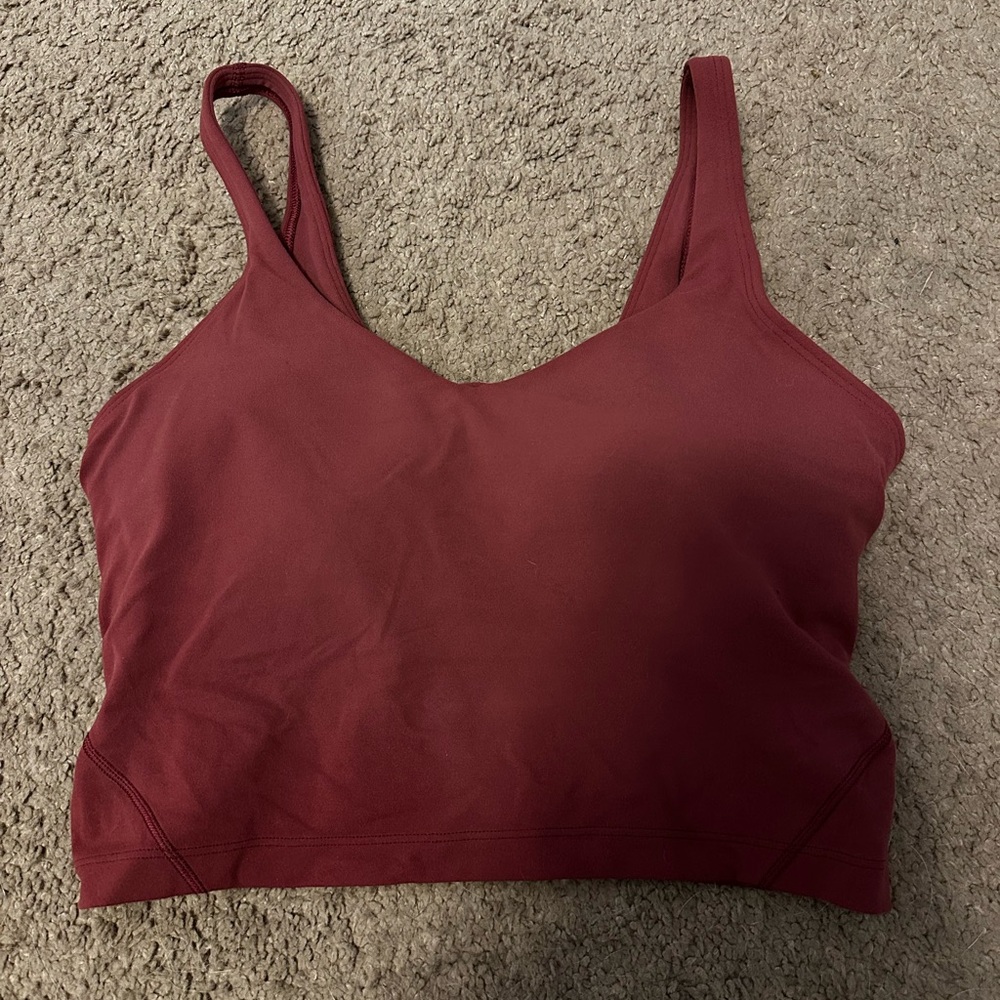 Hardly worn lululemon align tank top. Dark peach color, size 8